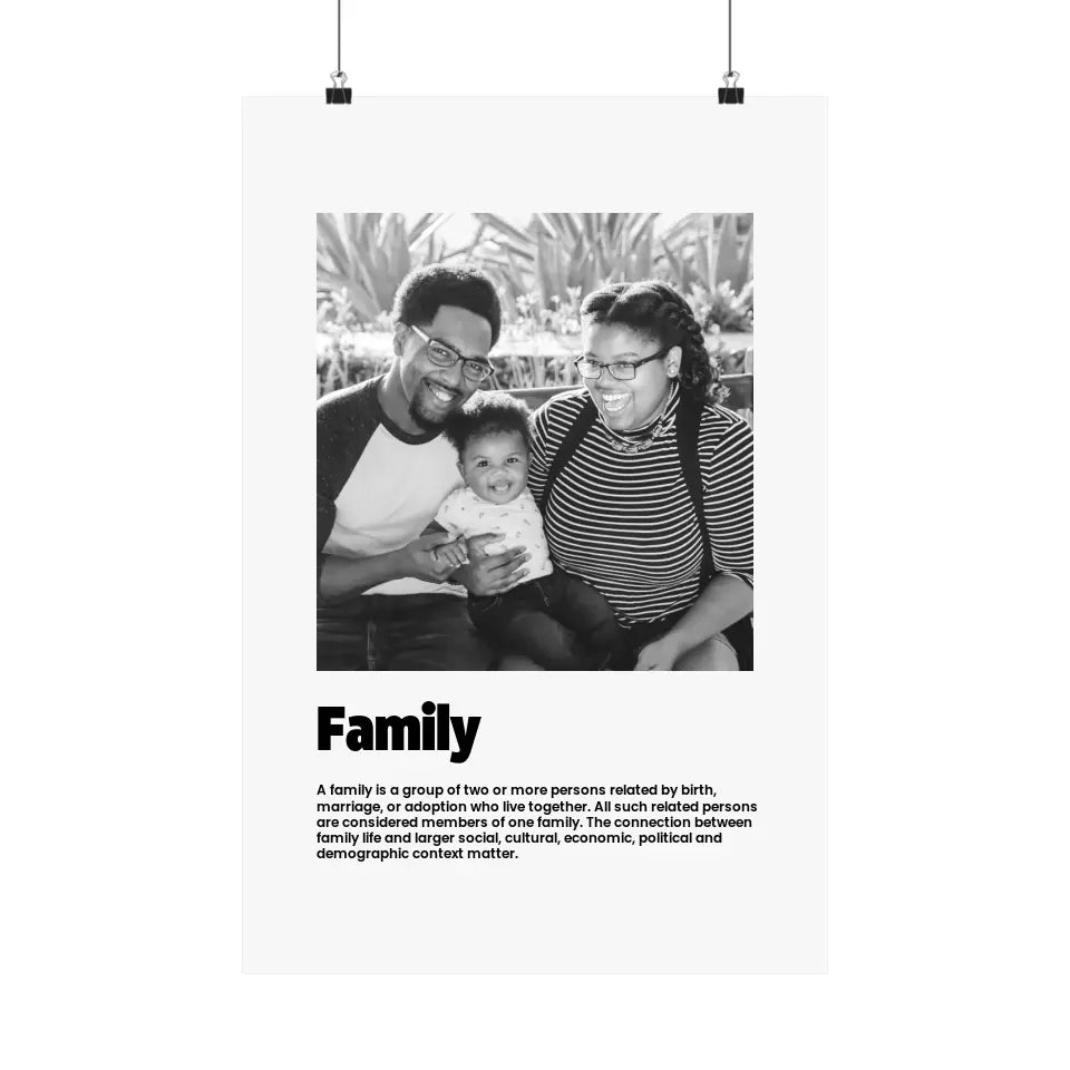 Custom Family Portrait (B&W) - PixelPod
