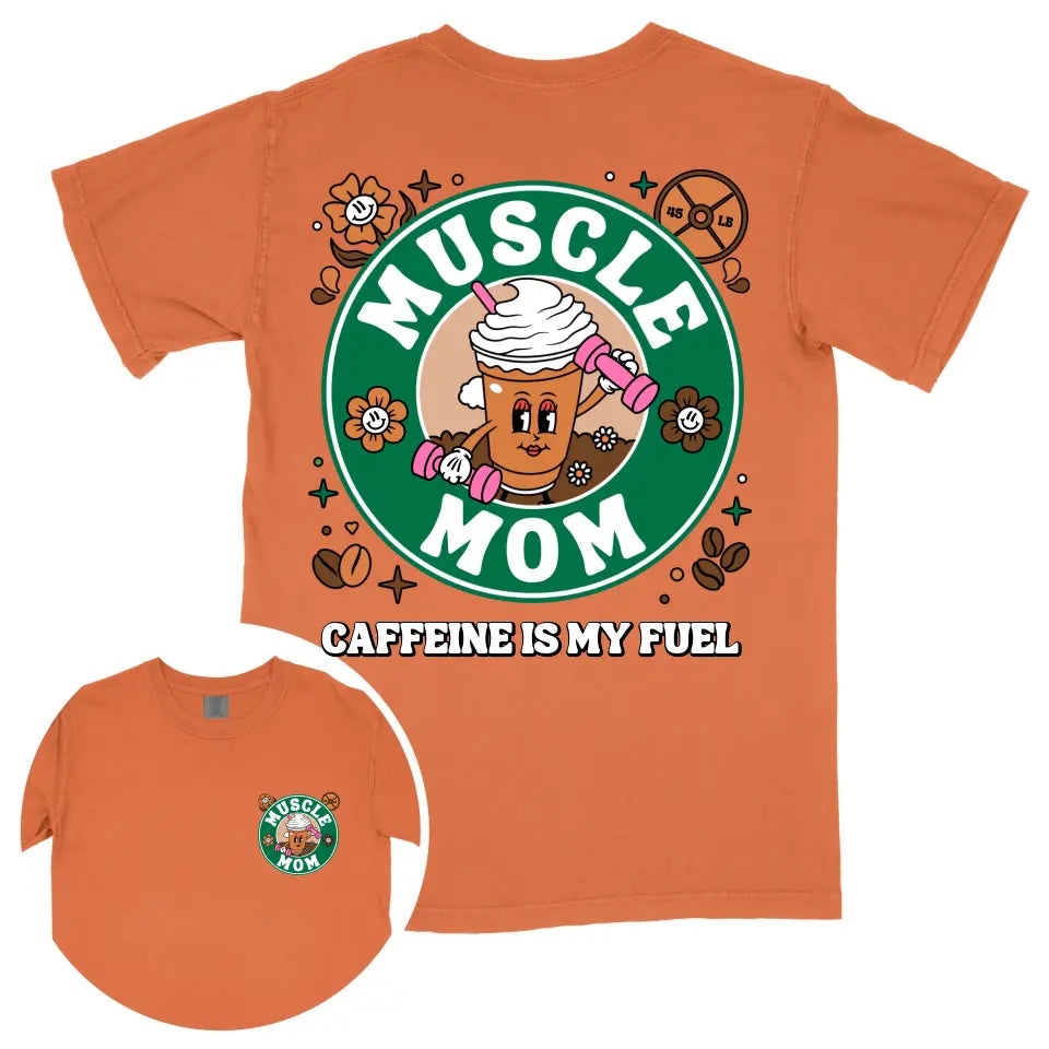 Custom Coffee Muscle Mom Shirt