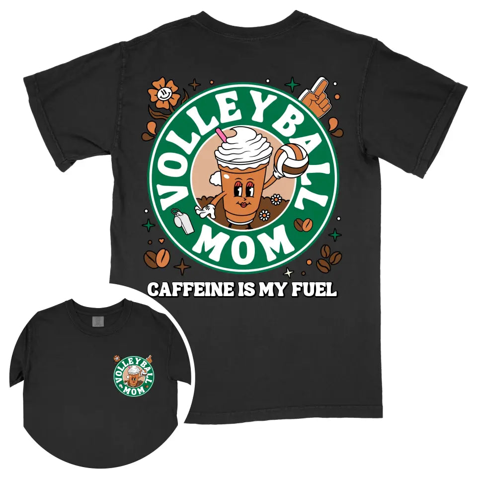 Custom Coffee Volleyball Mom Shirt