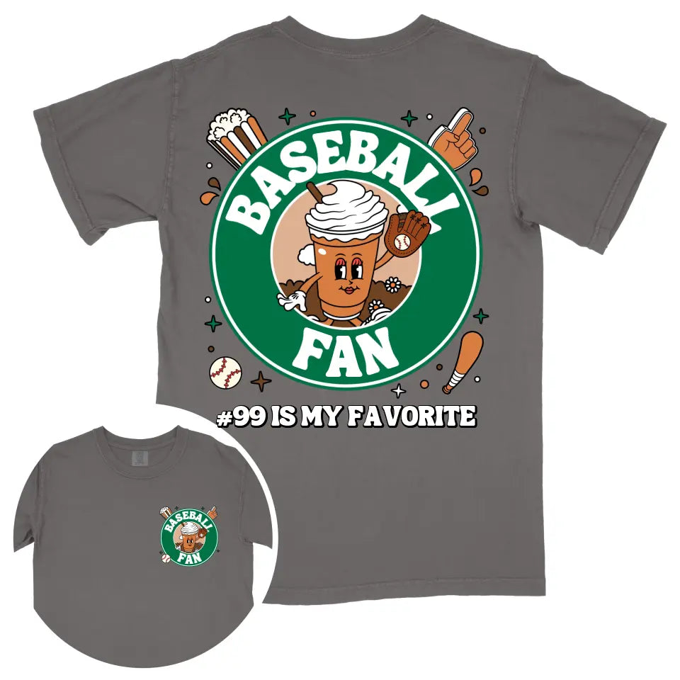 Personalized Coffee Baseball Fan Shirt - PixelPod