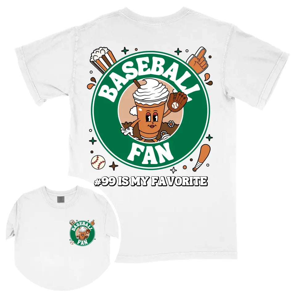 Personalized Coffee Baseball Fan Shirt - PixelPod