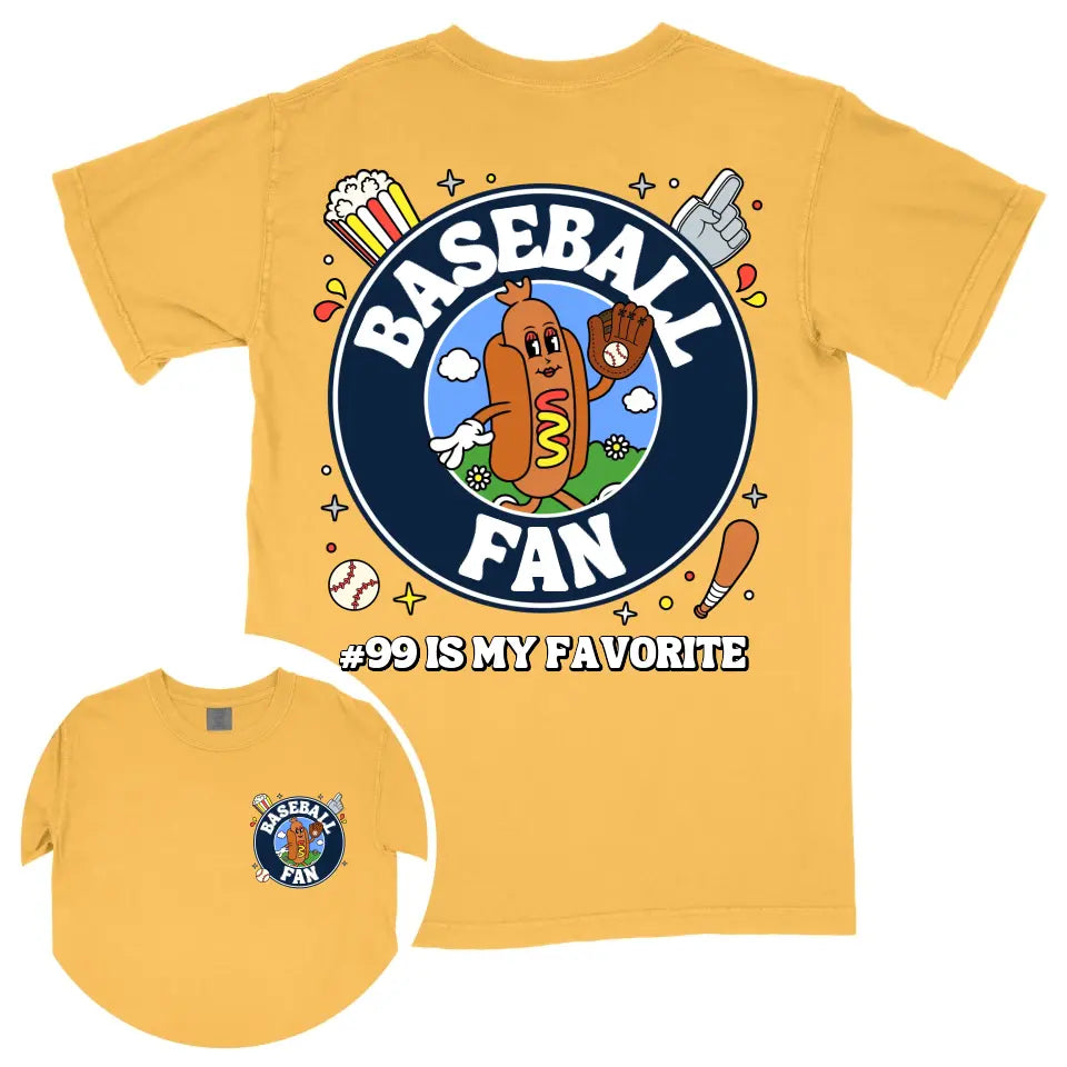 Personalized Hot Dog Baseball Fan Shirt - PixelPod
