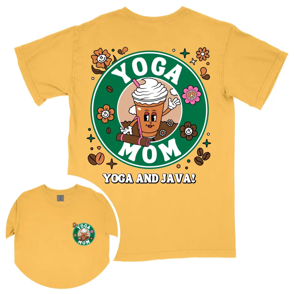 Custom Coffee Yoga Mom Shirt