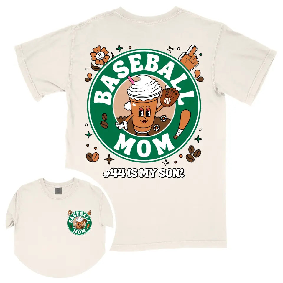 Custom Coffee Baseball Mom Shirt