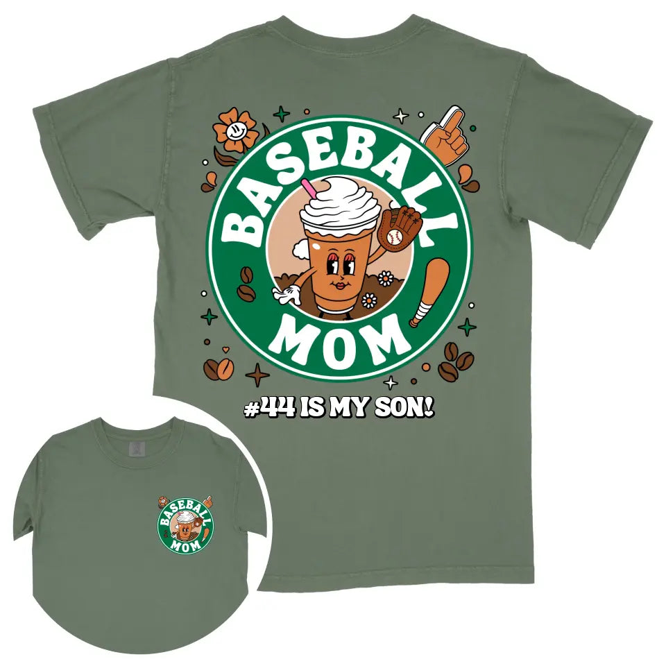 Custom Coffee Baseball Mom Shirt