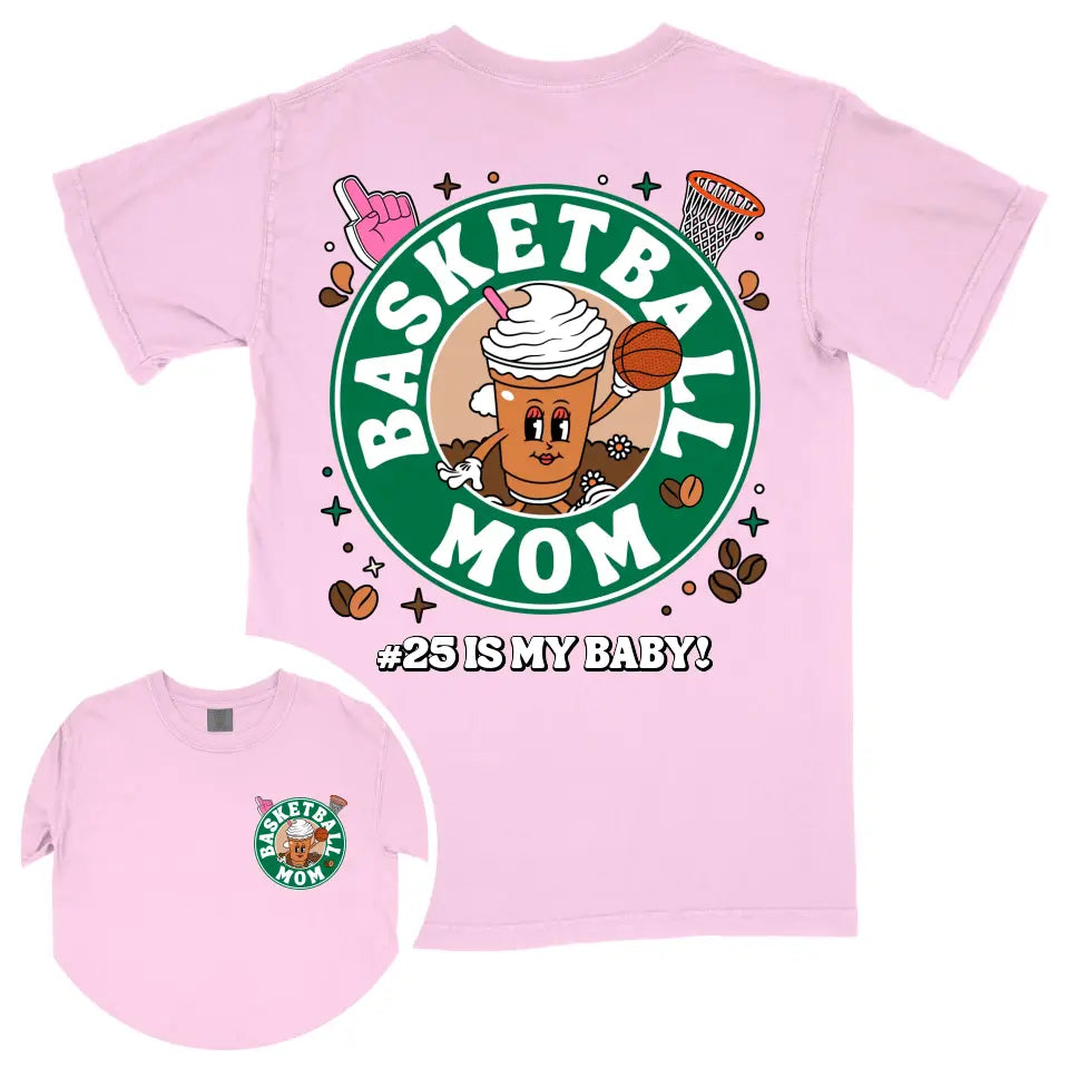 Custom Coffee Basketball Mom Shirt - PixelPod