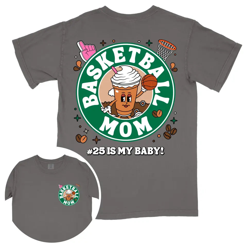 Custom Coffee Basketball Mom Shirt - PixelPod