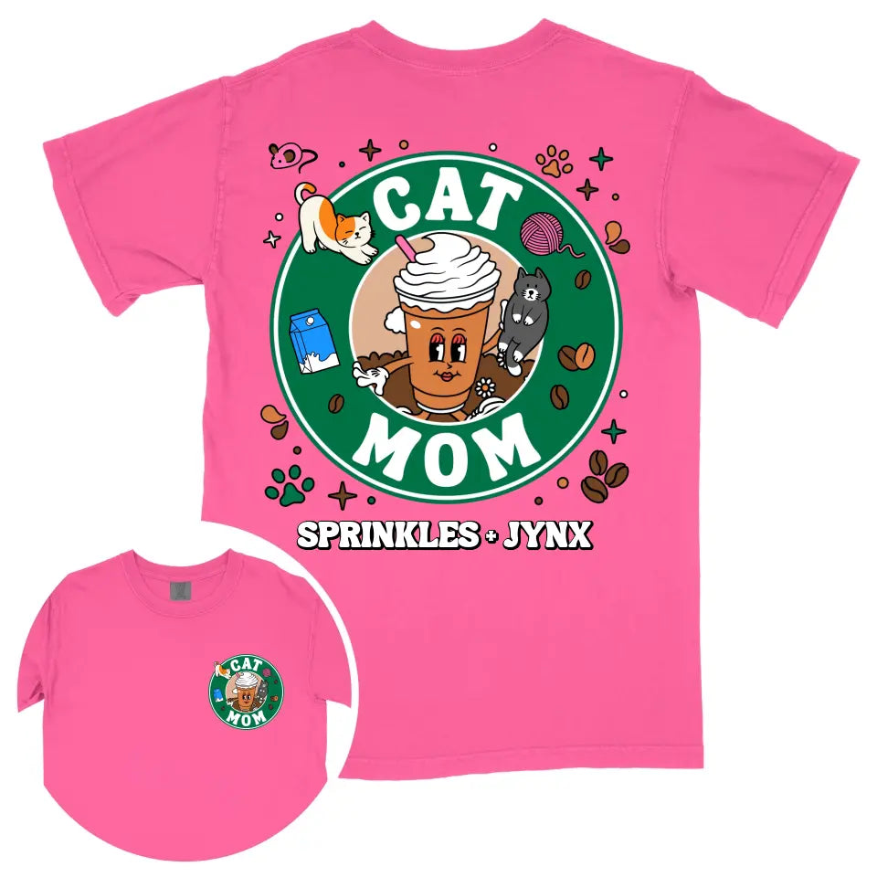 Custom Coffee Cat Mom Shirt