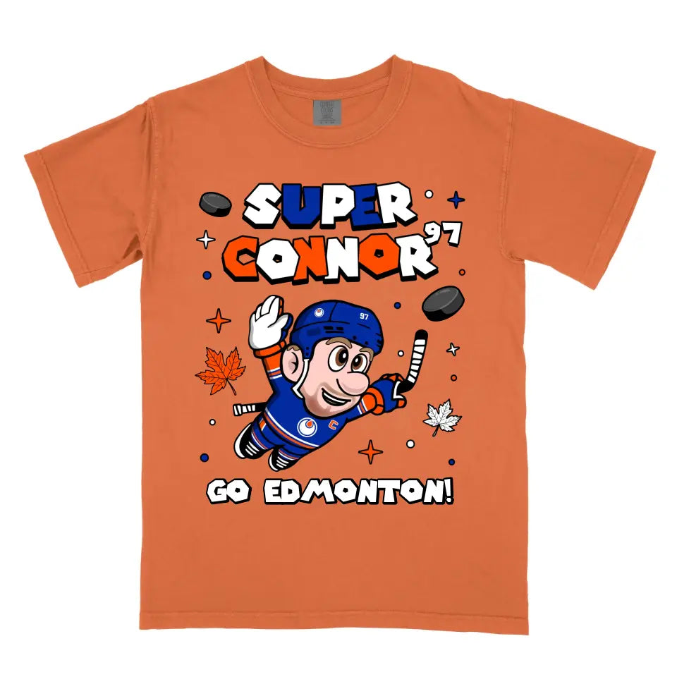 Personalized Super Connor 97 Edmonton Hockey Shirt - PixelPod
