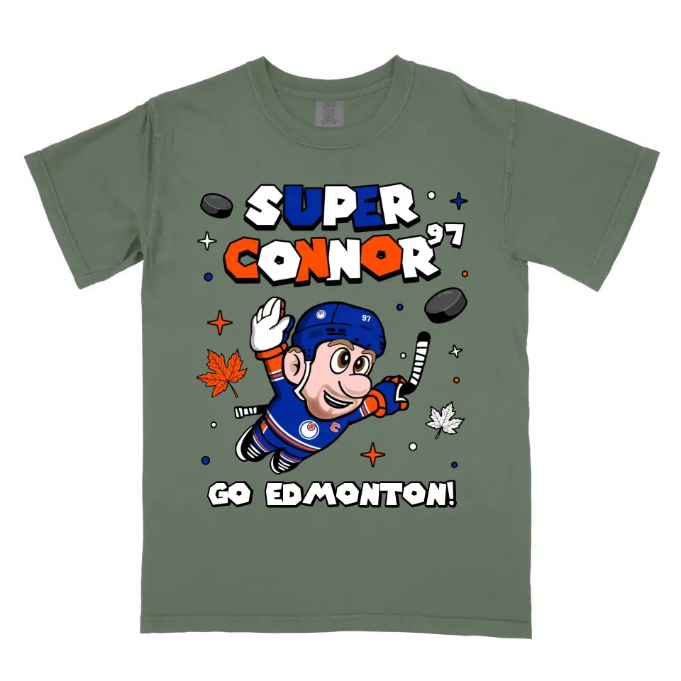 Personalized Super Connor 97 Edmonton Hockey Shirt - PixelPod