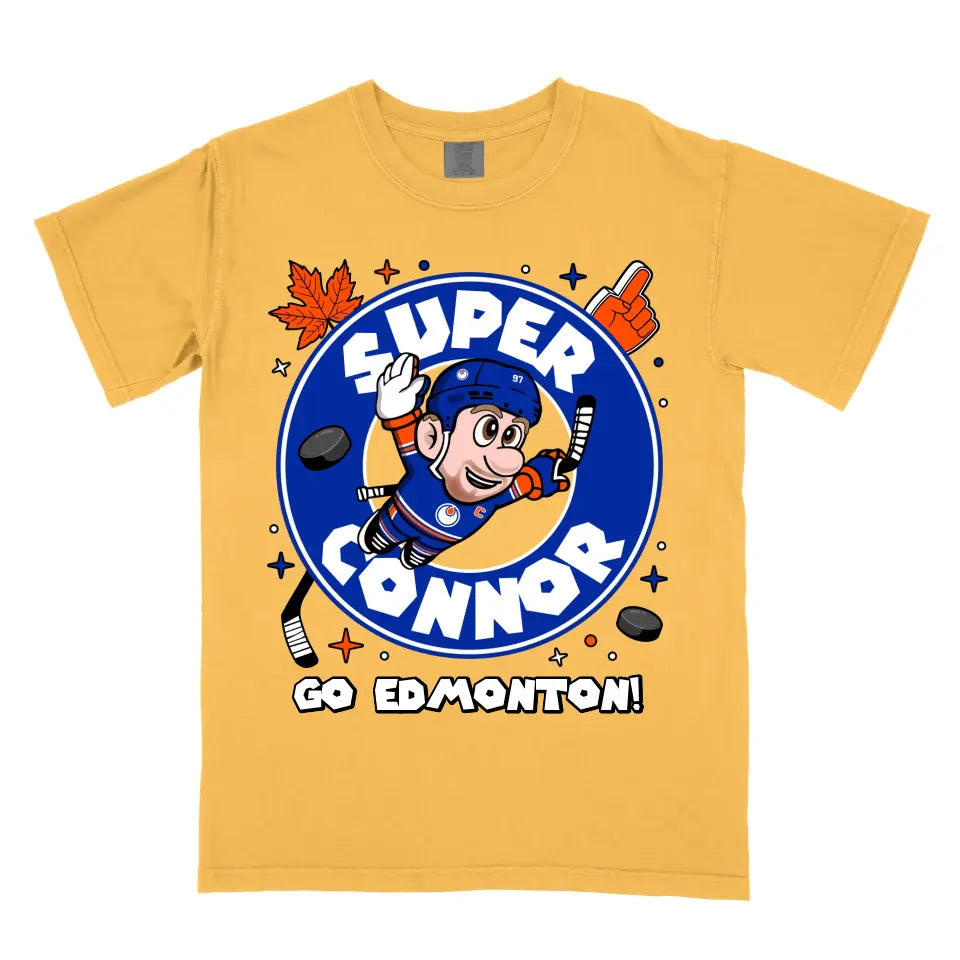 Personalized Super Connor Edmonton Hockey Shirt - PixelPod