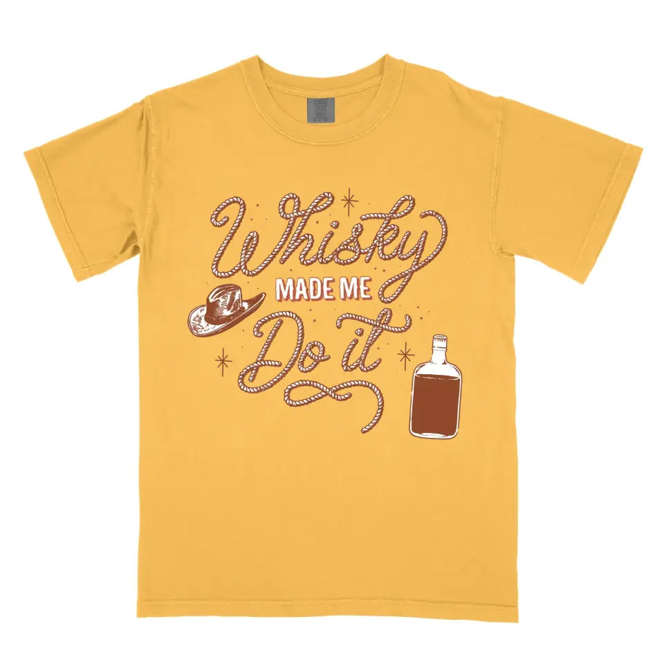 Whiskey Made Me Do It Western Cowboy Rodeo Shirt