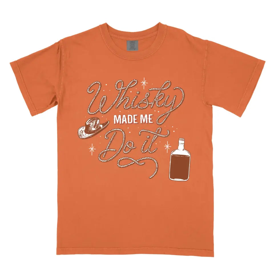 Whiskey Made Me Do It Western Cowboy Rodeo Shirt B