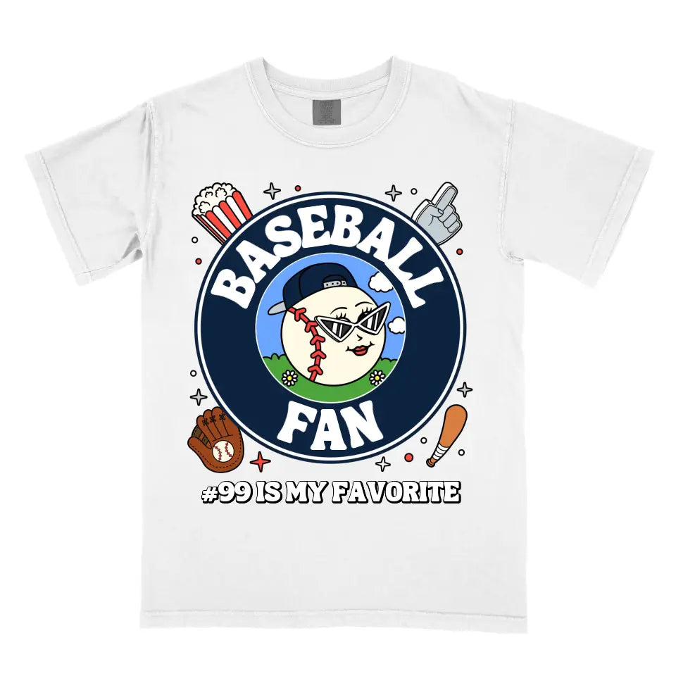 Personalized Mascot Baseball Fan Shirt (Front)