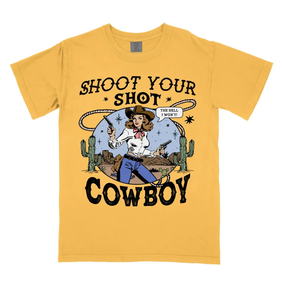 Personalized Shoot Your Shot Cowboy Vintage Western Cowgirl Rodeo Shirt