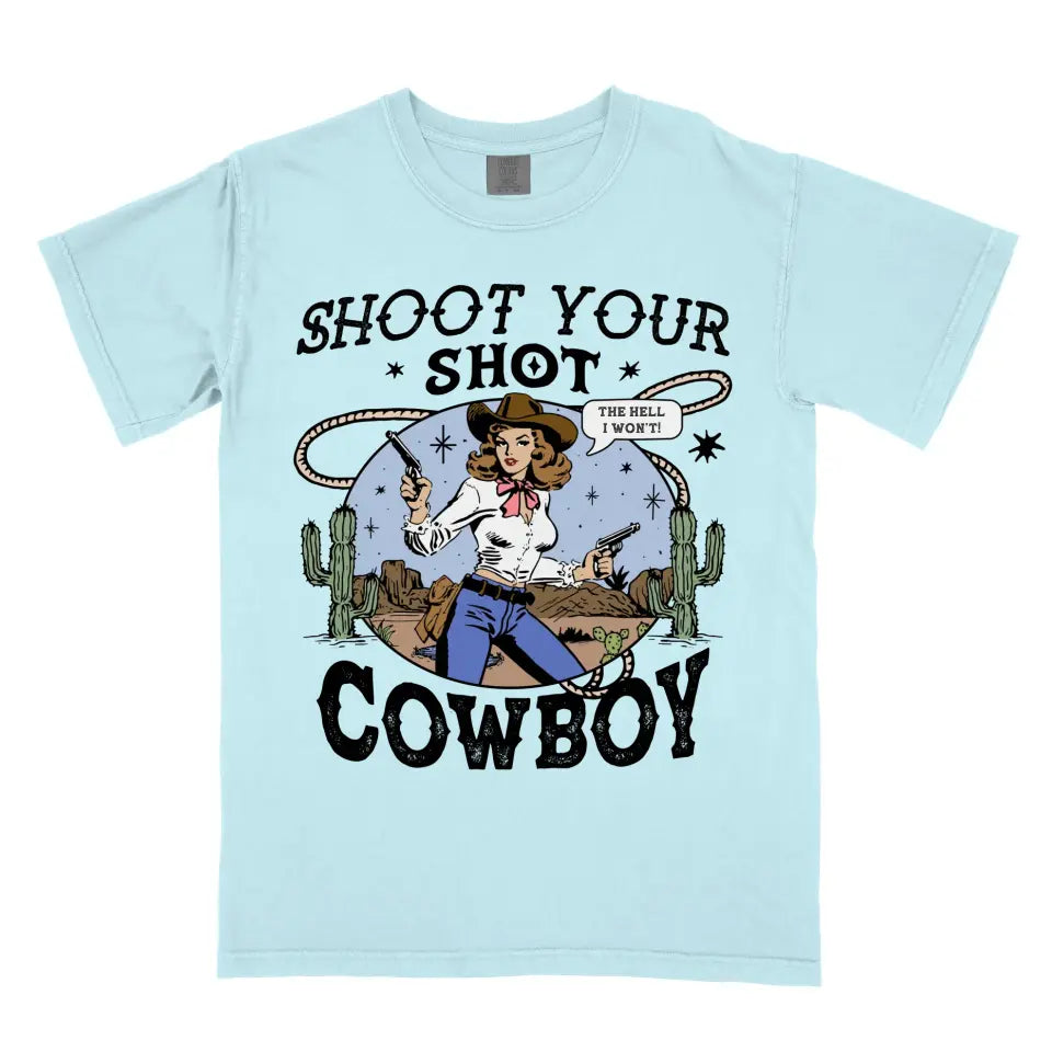 Personalized Shoot Your Shot Cowboy Vintage Western Cowgirl Rodeo Shirt