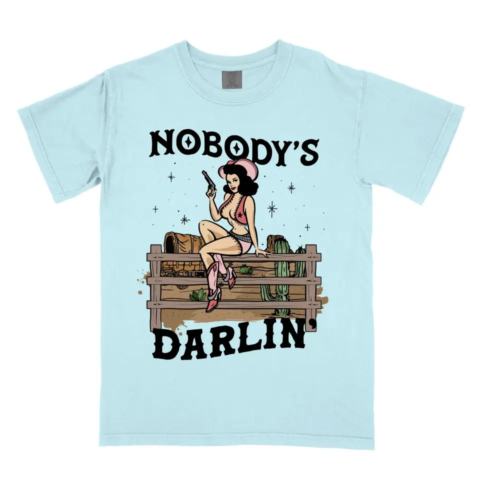 Personalized Nobody's Darlin' Vintage Western Cowgirl Rodeo Shirt
