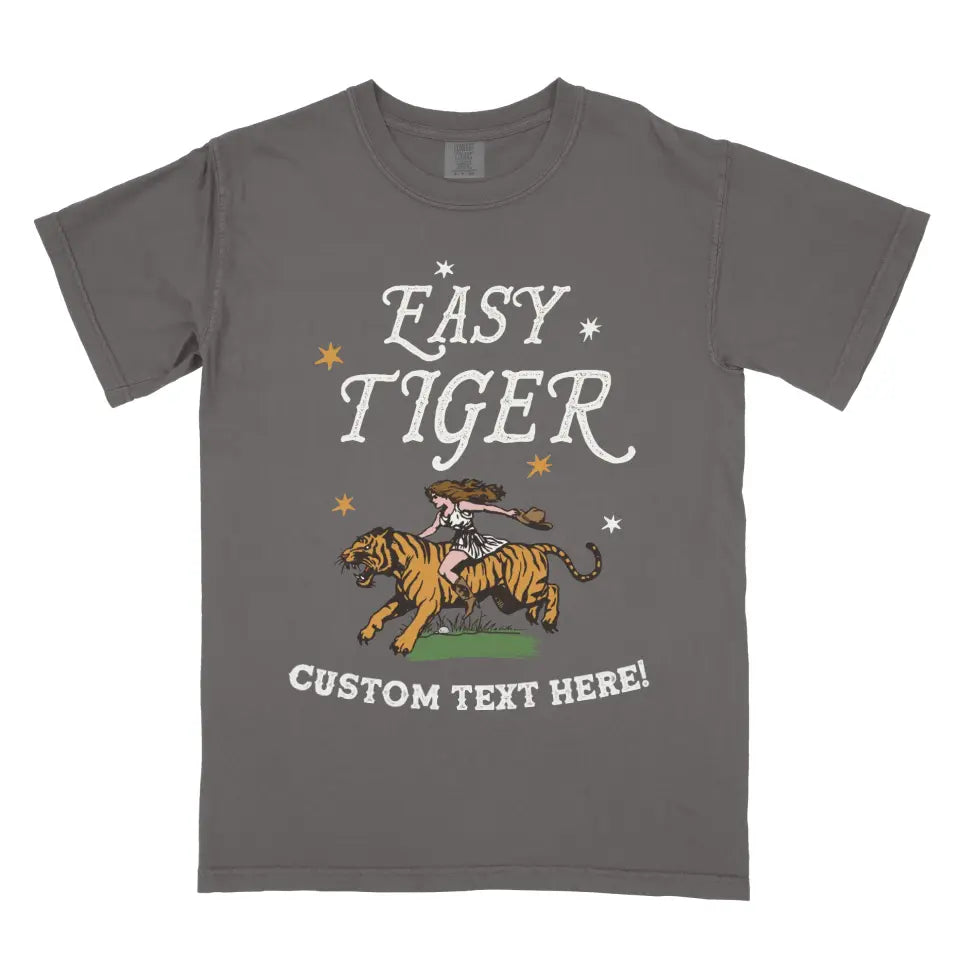 Personalized Easy Tiger Vintage Western Rodeo Cowgirl Shirt B