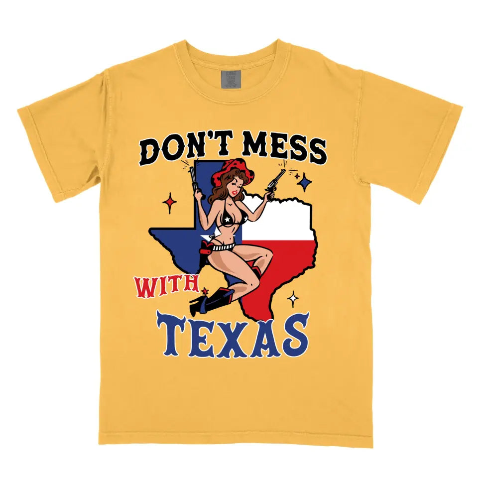 Personalized Don't Mess With Texas Western Vintage Cowgirl Rodeo Shirt