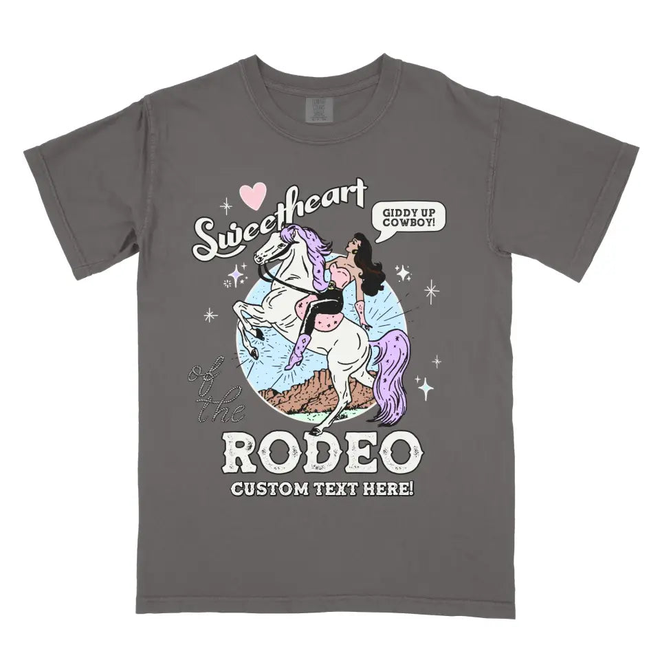 Personalized Sweetheart of the Rodeo Vintage Western Cowgirl Rodeo Shirt B