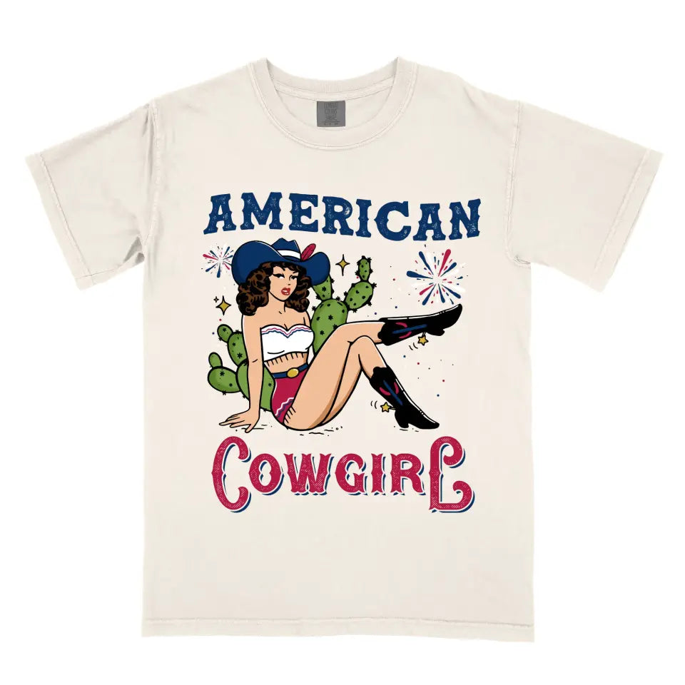Personalized American Cowgirl Vintage Western Cowboy Shirt