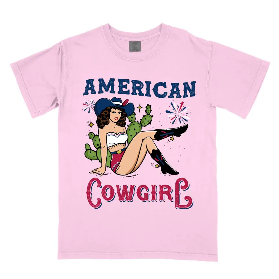 Personalized American Cowgirl Vintage Western Cowboy Shirt
