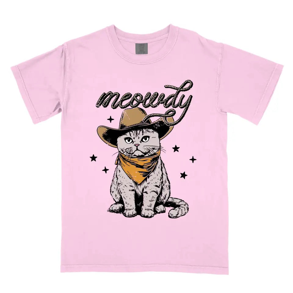 Meowdy Cat Cowgirl Vintage Western Cowboy Shirt