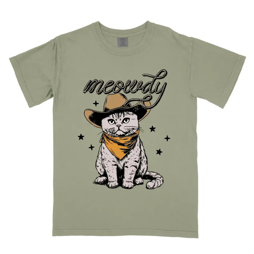 Meowdy Cat Cowgirl Vintage Western Cowboy Shirt