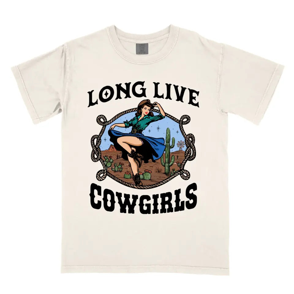 Personalized Long Live Cowgirls Vintage Western Cowboy Boho Shirt