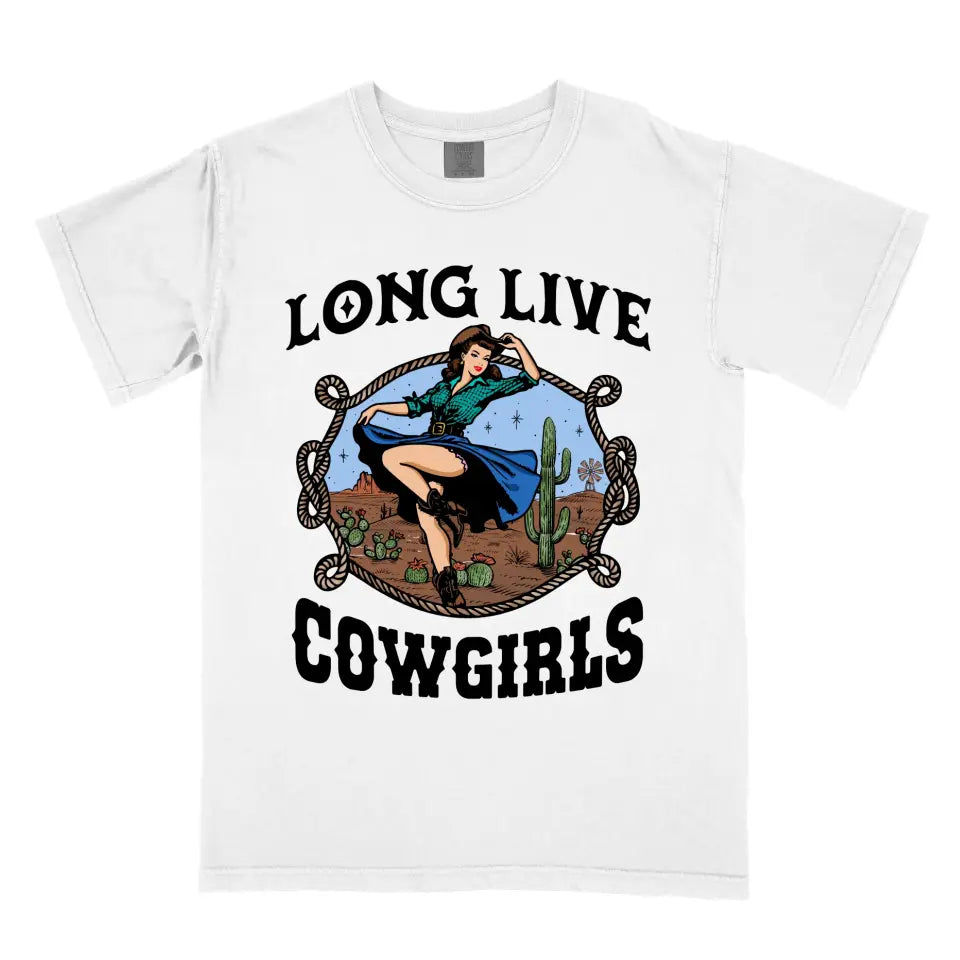 Personalized Long Live Cowgirls Vintage Western Cowboy Boho Shirt