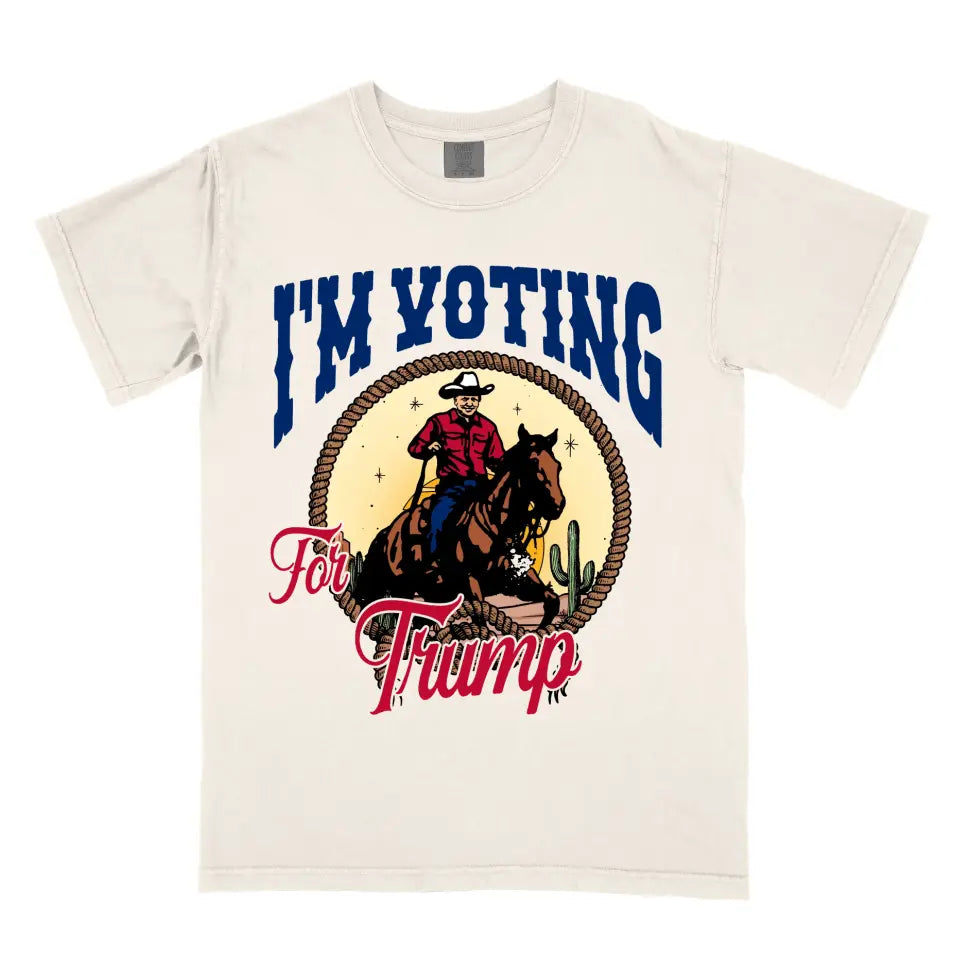 I'm Voting for Trump Donald Trump MAGA Vintage Western Cowboy Shirt