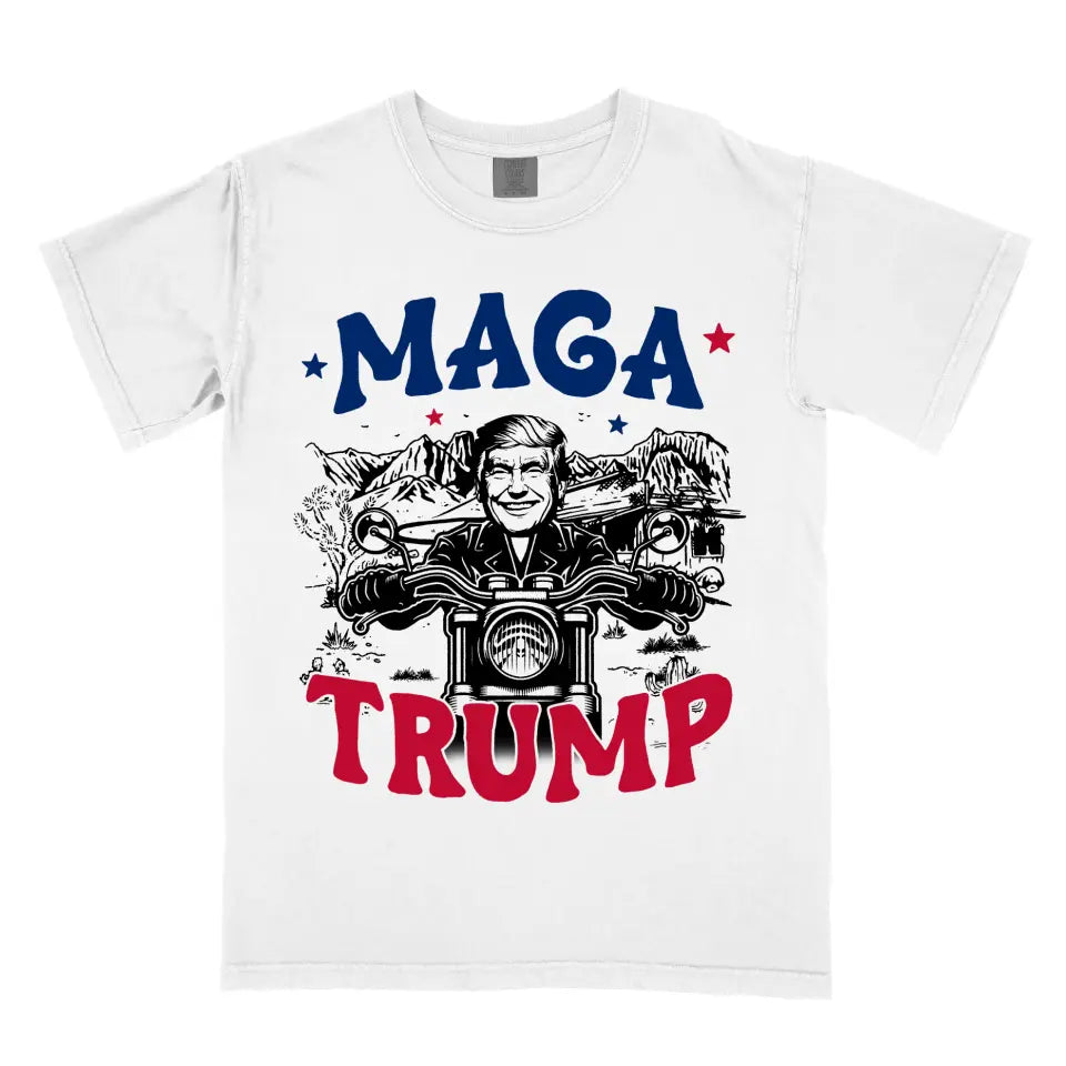 MAGA Trump Donald Trump USA Vintage Western Biker Shirt