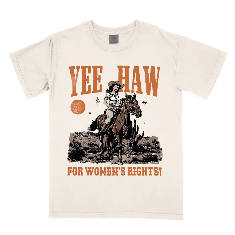 Yee Haw For Women's Rights Cowgirl Vintage Western Cowboy Shirt
